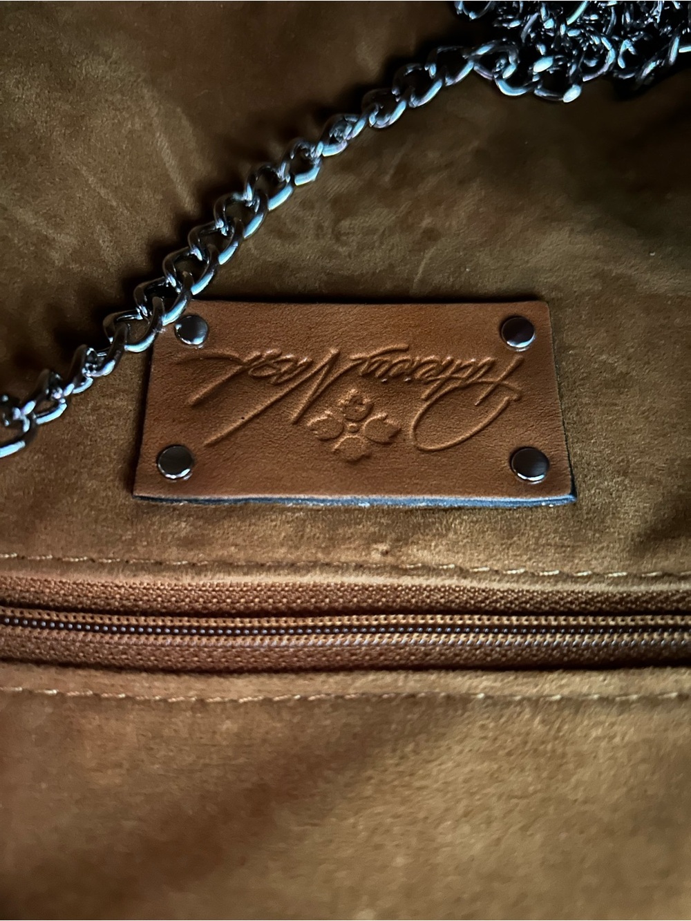Patricia Nash Navy Birds of Paradise Kisslock Frame Bag - Picture 5 of 6